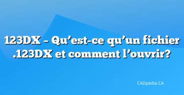 123DX – Qu’est-ce qu’un fichier .123DX et comment l’ouvrir?